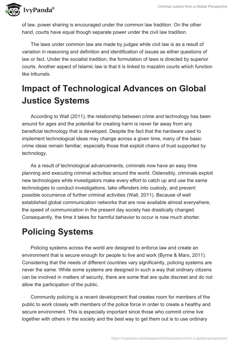 Criminal Justice From a Global Perspective. Page 3