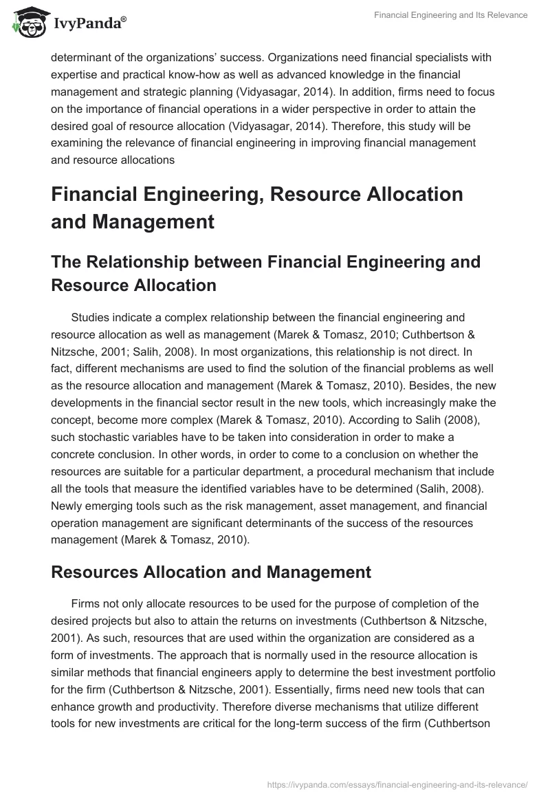 Financial Engineering and Its Relevance. Page 2