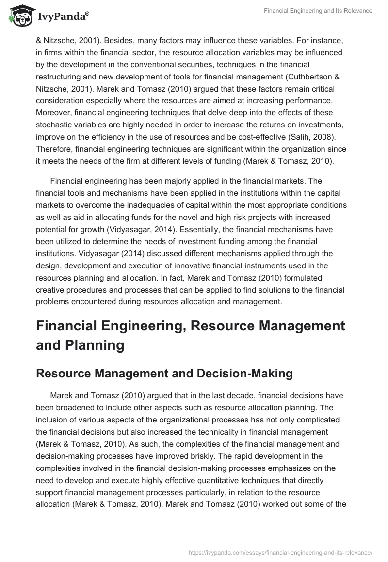 Financial Engineering and Its Relevance. Page 3