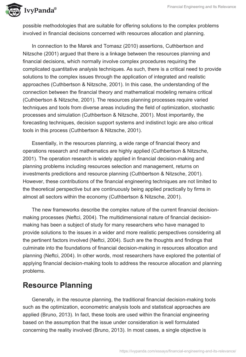 Financial Engineering and Its Relevance. Page 4