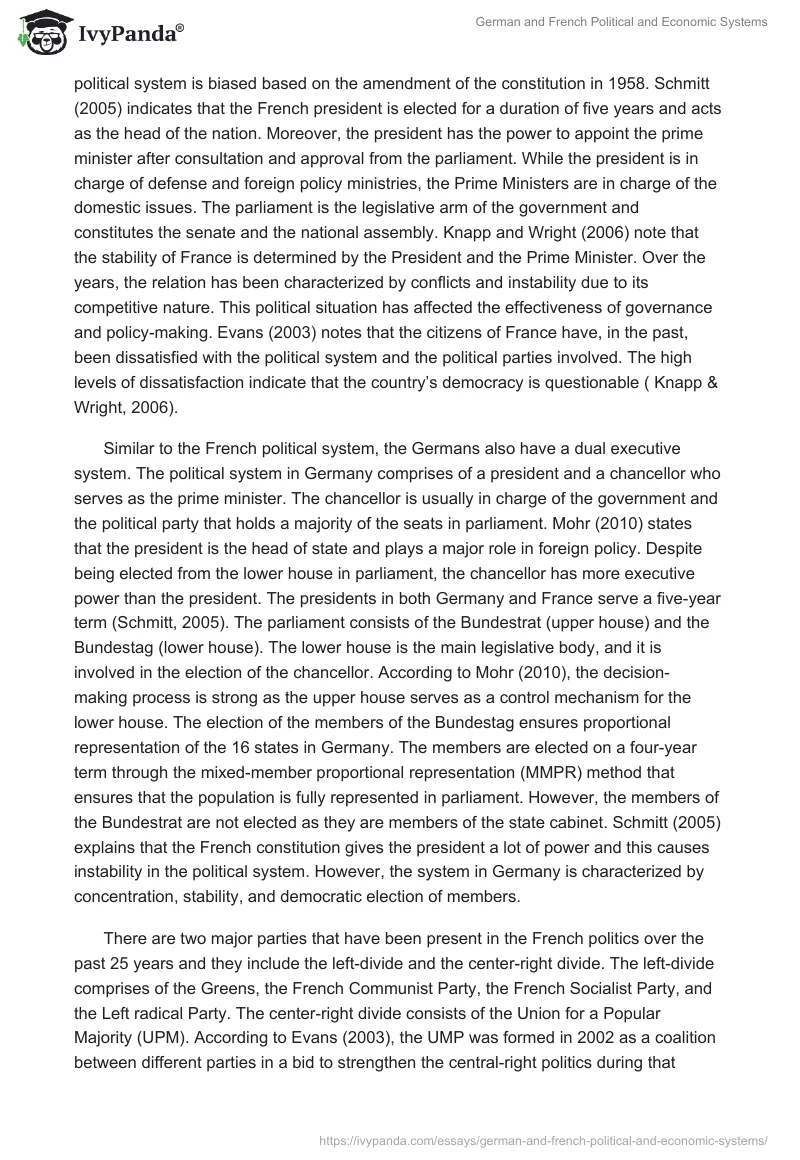 German and French Political and Economic Systems. Page 2