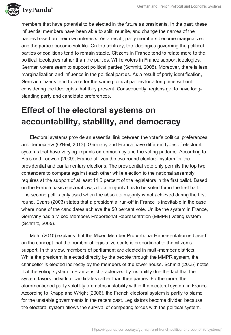 German and French Political and Economic Systems. Page 4
