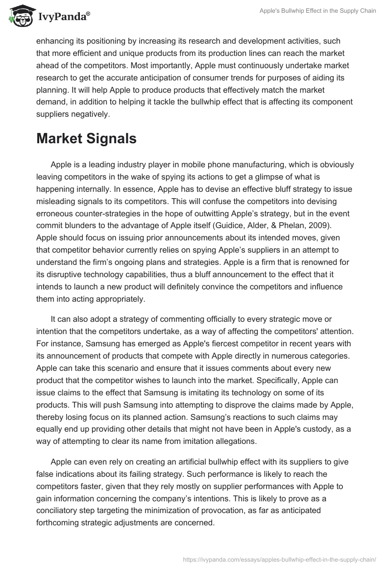 Apple's Bullwhip Effect in the Supply Chain. Page 2