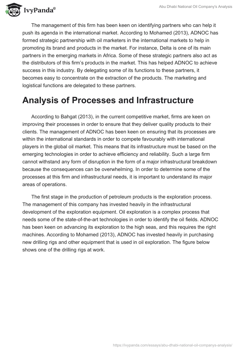 Abu Dhabi National Oil Company's Analysis. Page 2