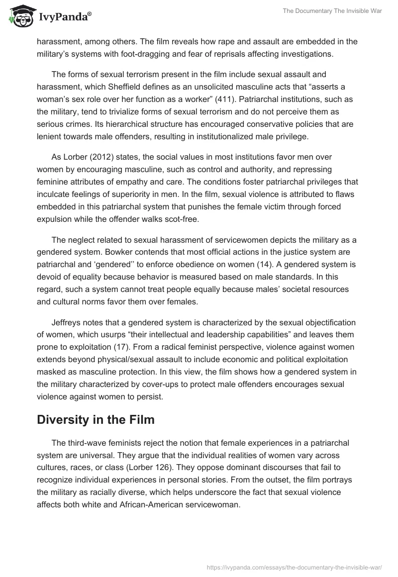 The Documentary "The Invisible War". Page 2
