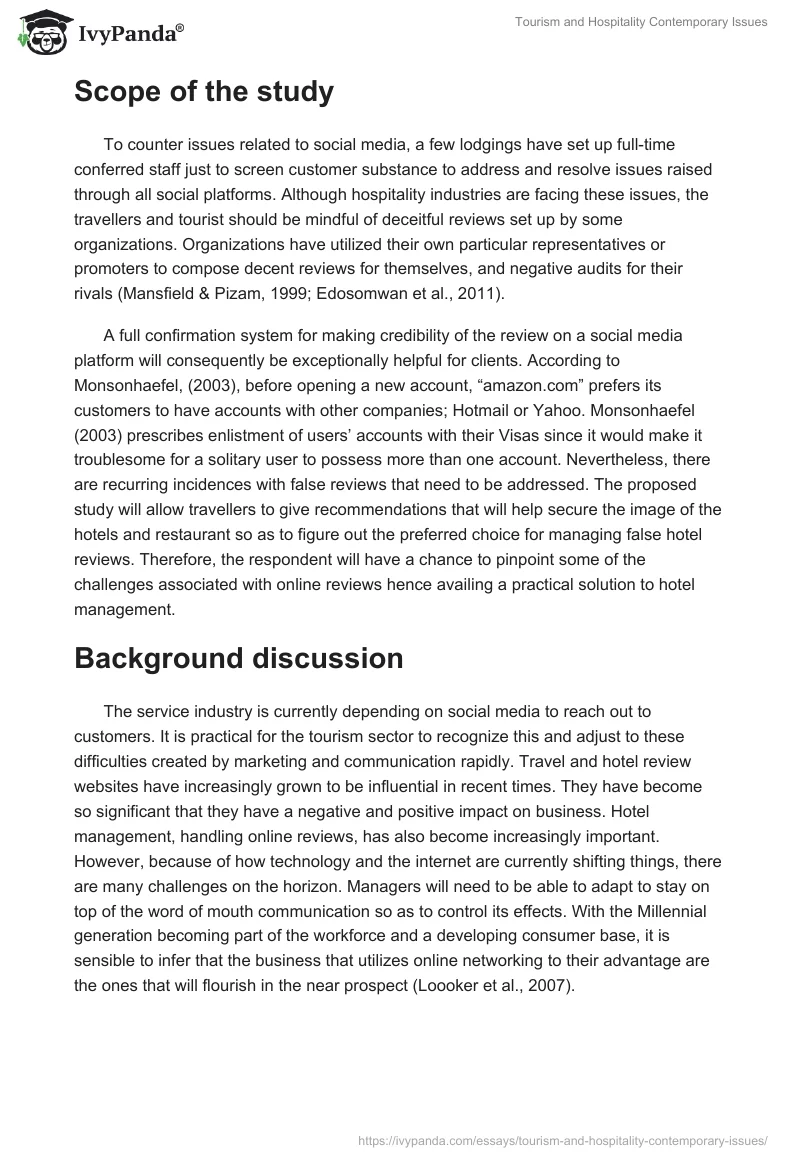 Tourism and Hospitality Contemporary Issues. Page 2