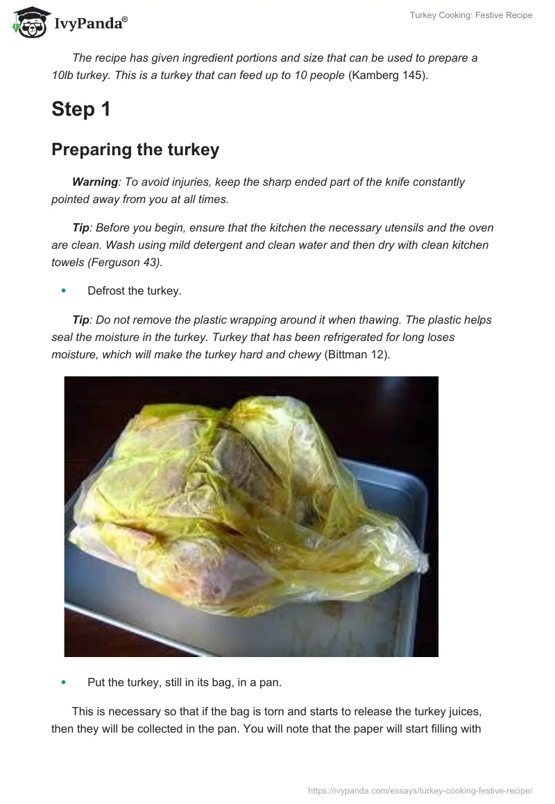 Turkey Cooking: Festive Recipe. Page 5