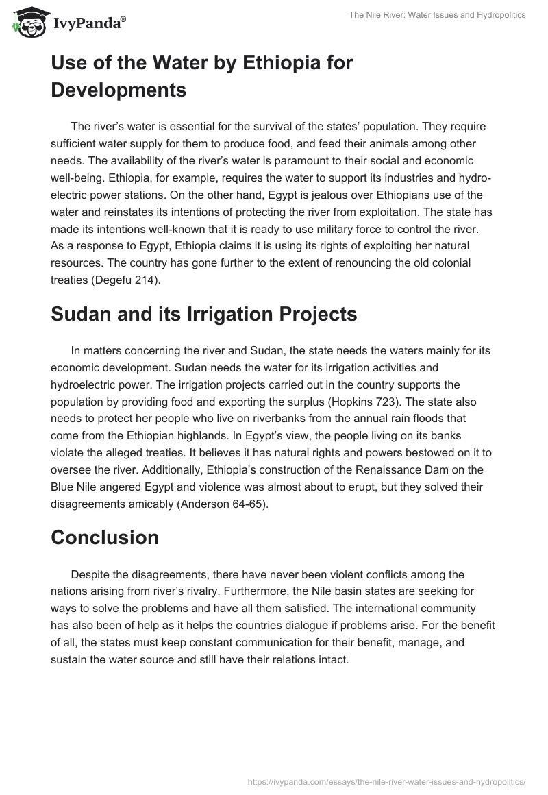 The Nile River: Water Issues and Hydropolitics. Page 2