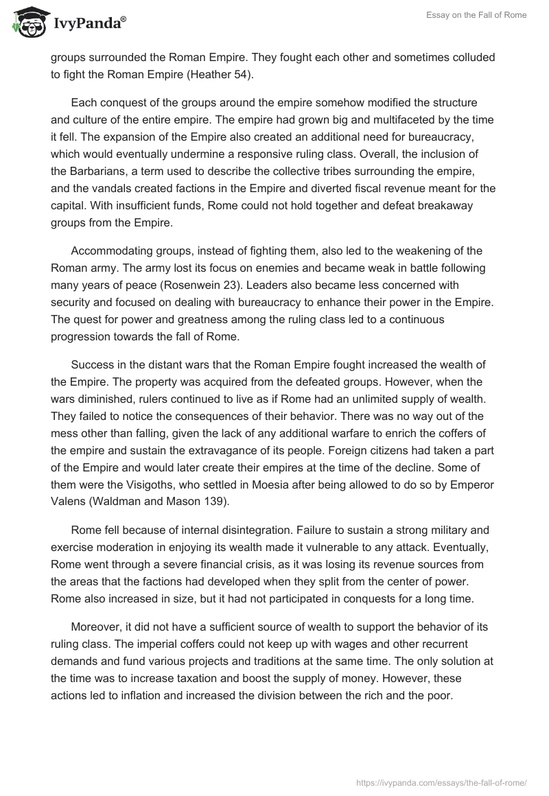 fall of rome essay pdf