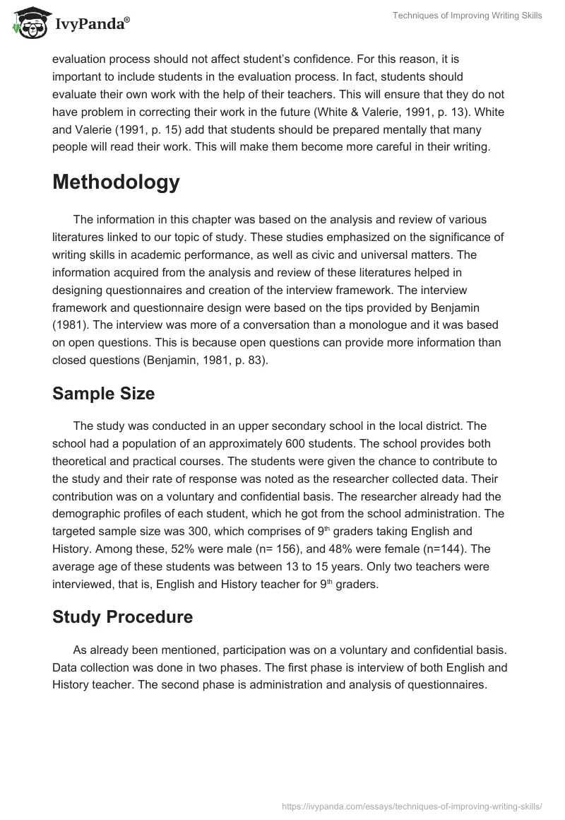 Techniques of Improving Writing Skills. Page 4