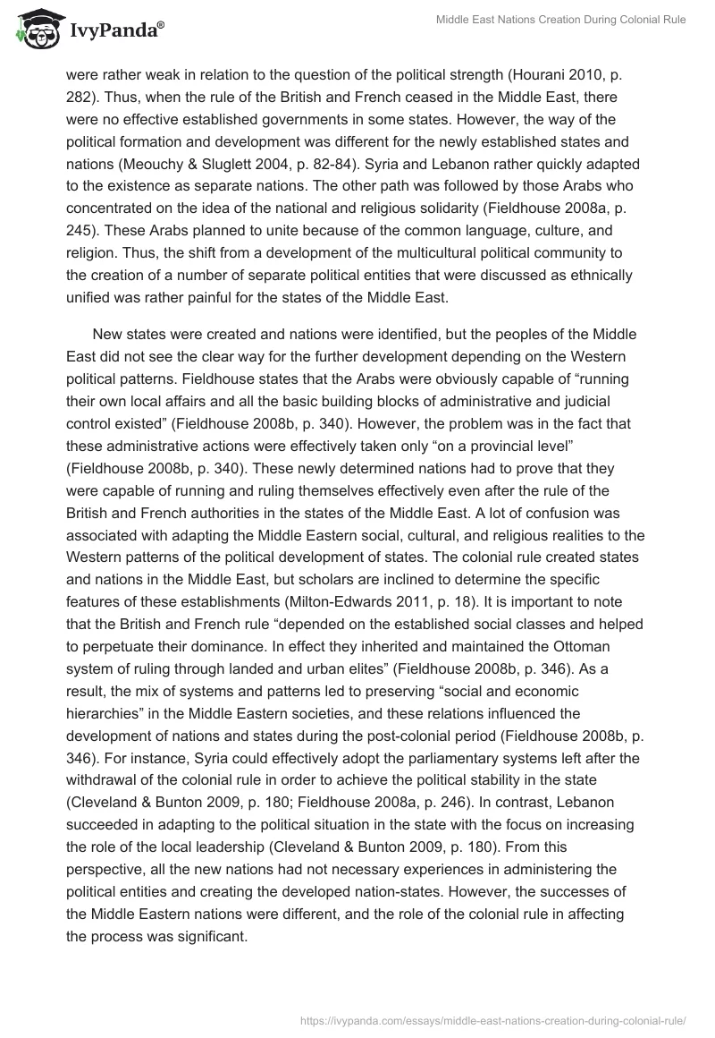 Middle East Nations Creation During Colonial Rule. Page 3