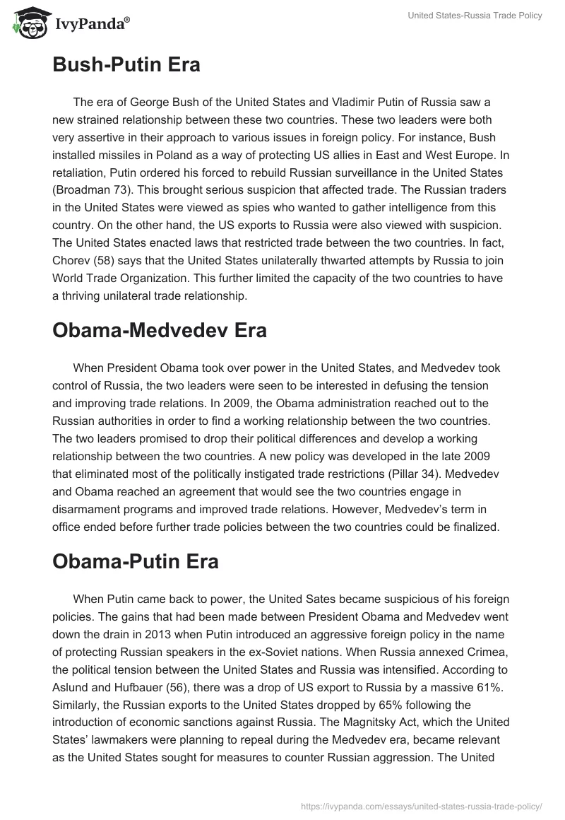 United States-Russia Trade Policy. Page 2