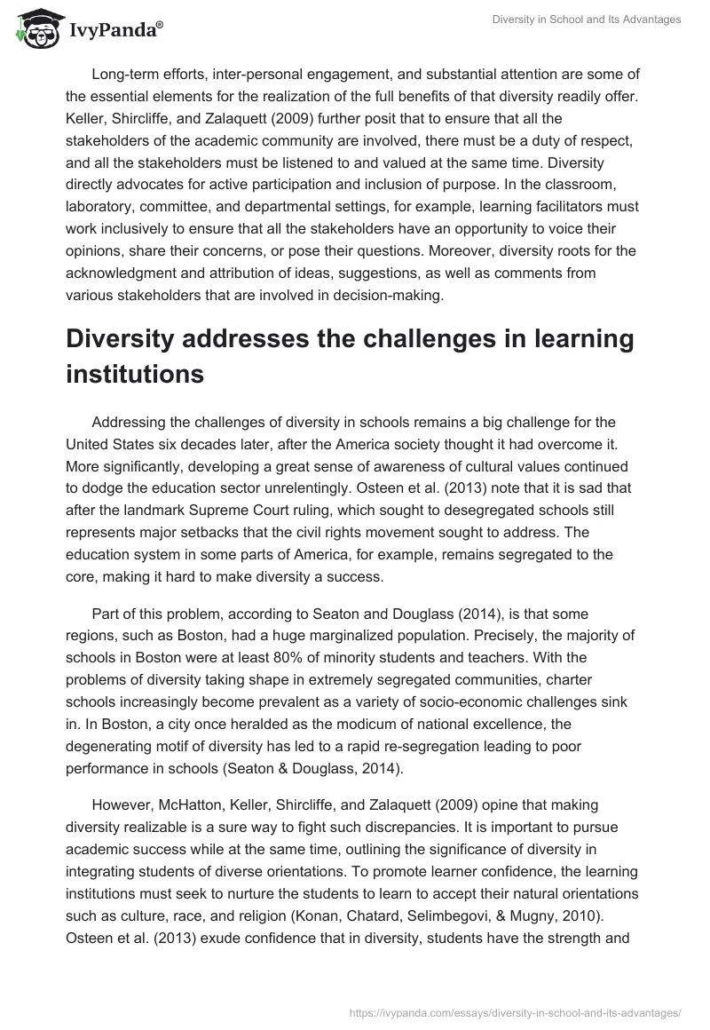 Diversity in School and Its Advantages. Page 4