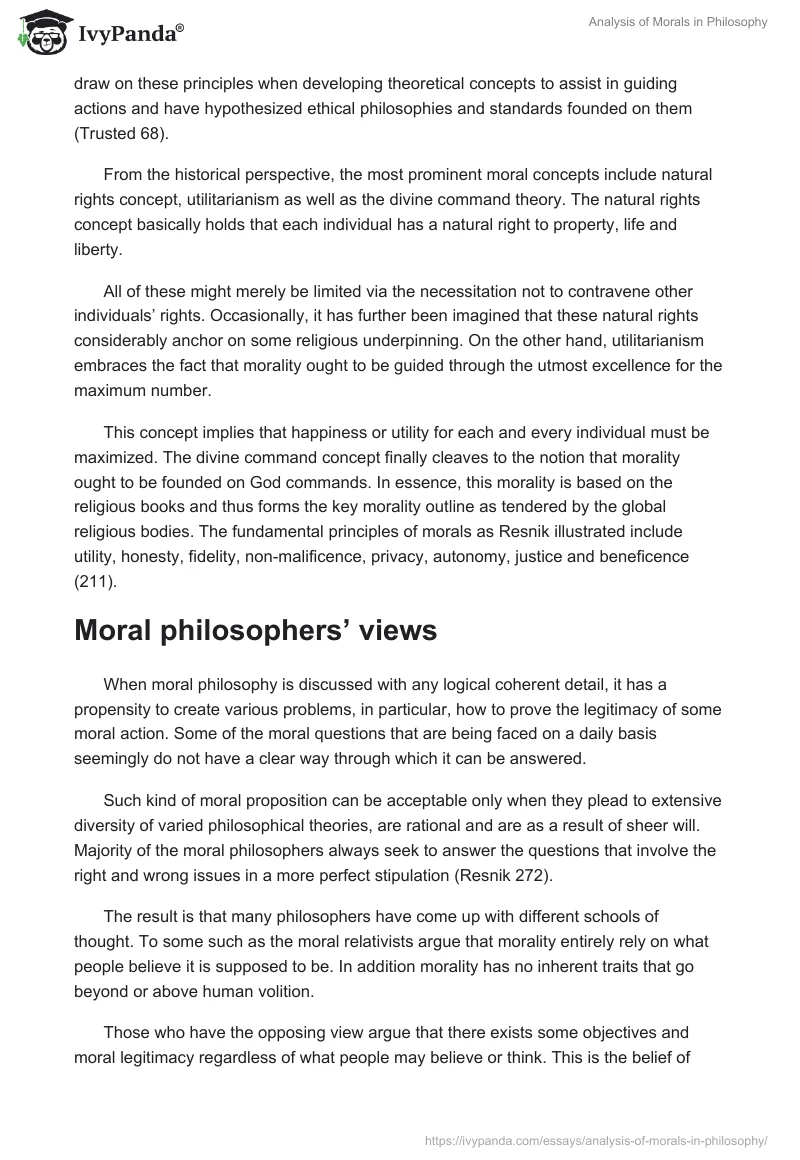 Analysis of Morals in Philosophy. Page 2