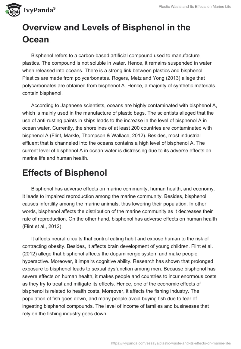 Plastic Waste and Its Effects on Marine Life. Page 5