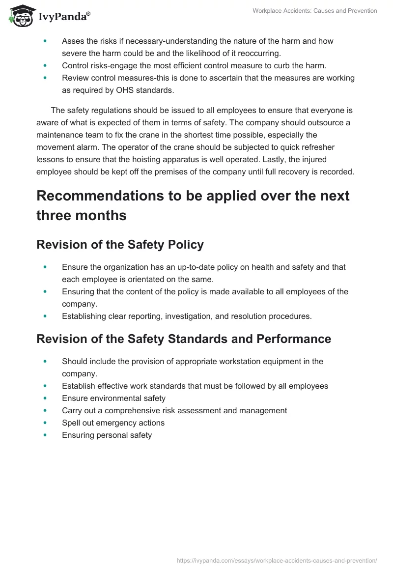 Workplace Accidents: Causes and Prevention. Page 2