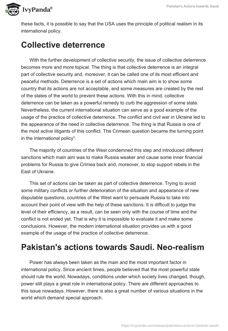 Pakistan's Actions towards Saudi. Page 4