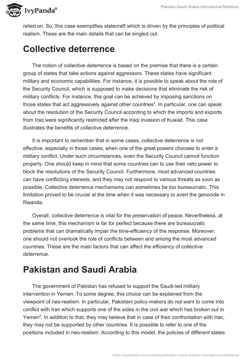 Pakistan-Saudi Arabia International Relations. Page 4