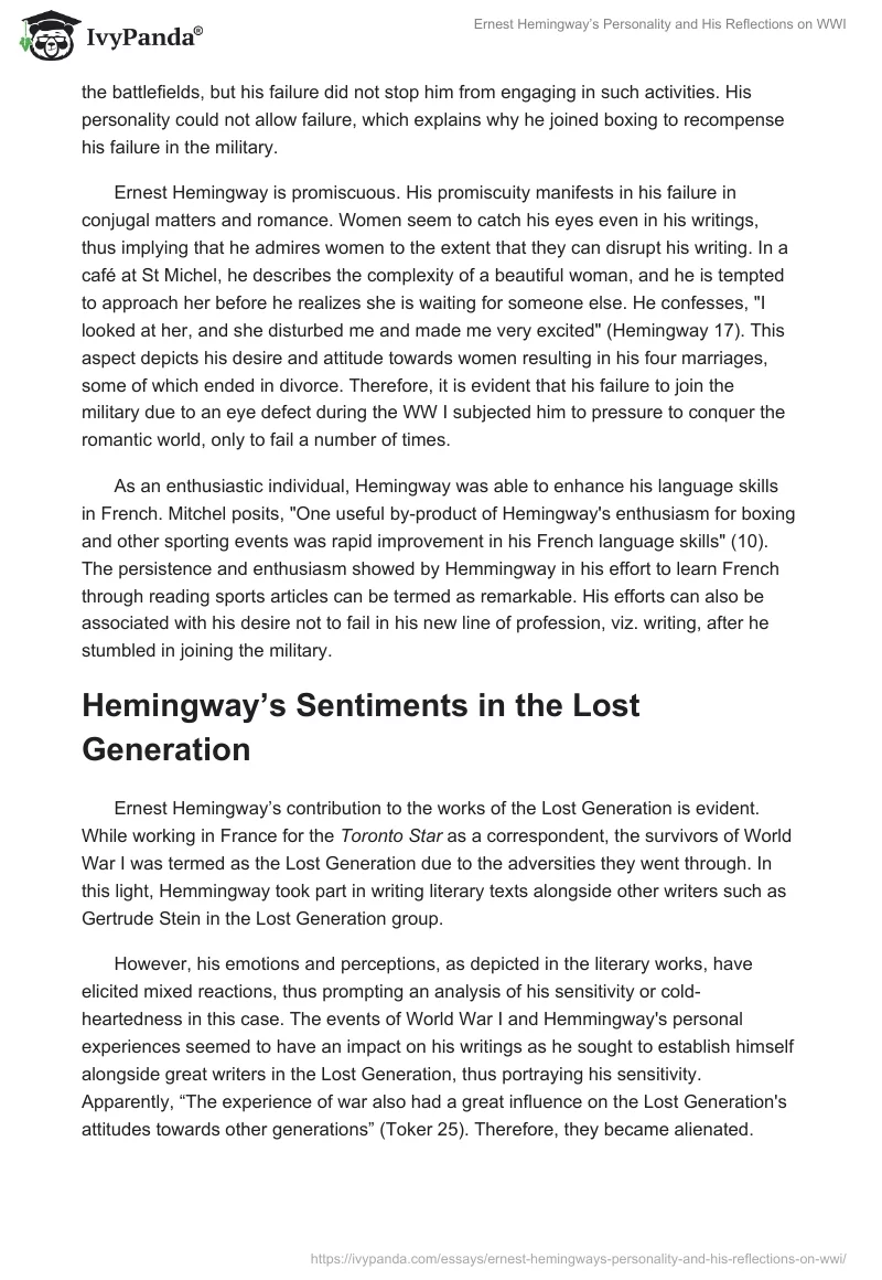 ernest hemingway essays