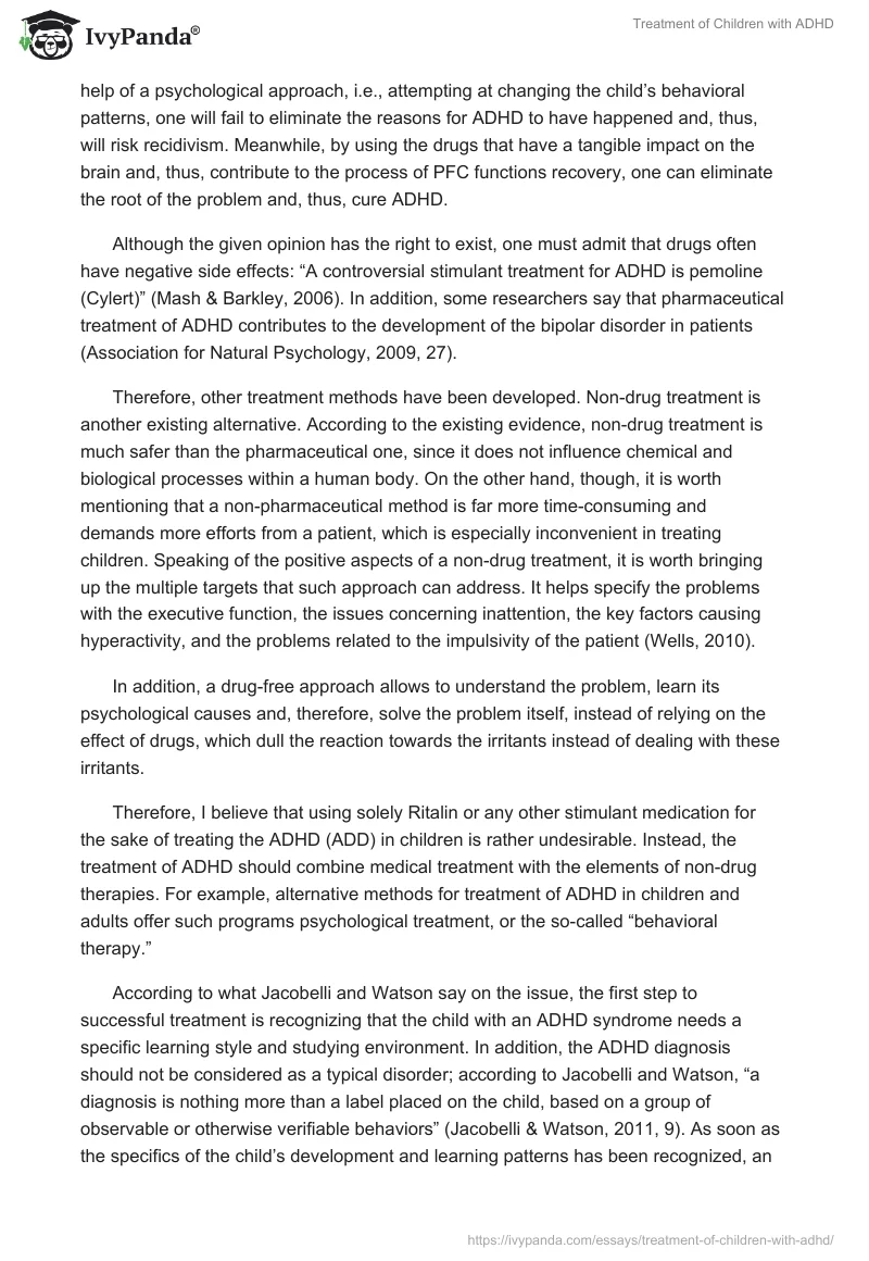 Treatment of Children With ADHD. Page 2
