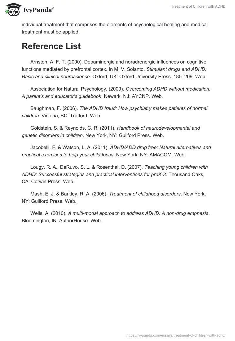 Treatment of Children With ADHD. Page 3
