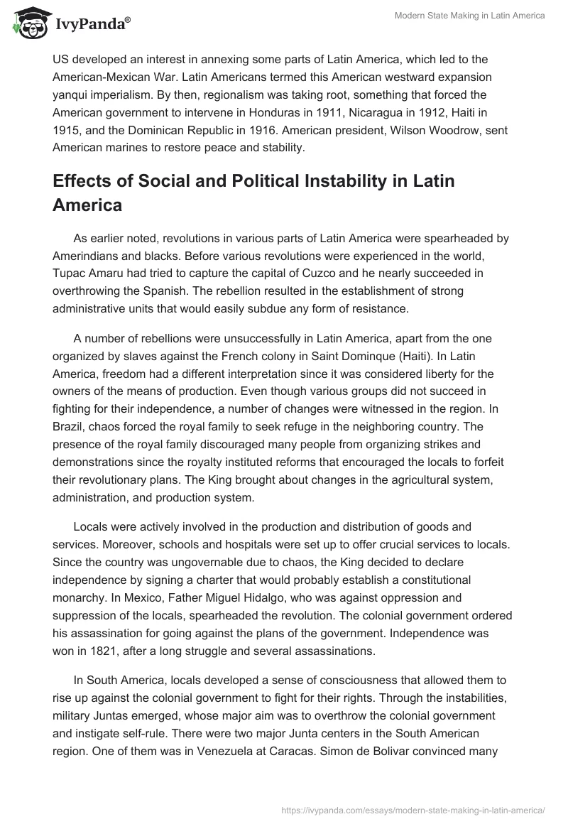 Modern State Making in Latin America. Page 3