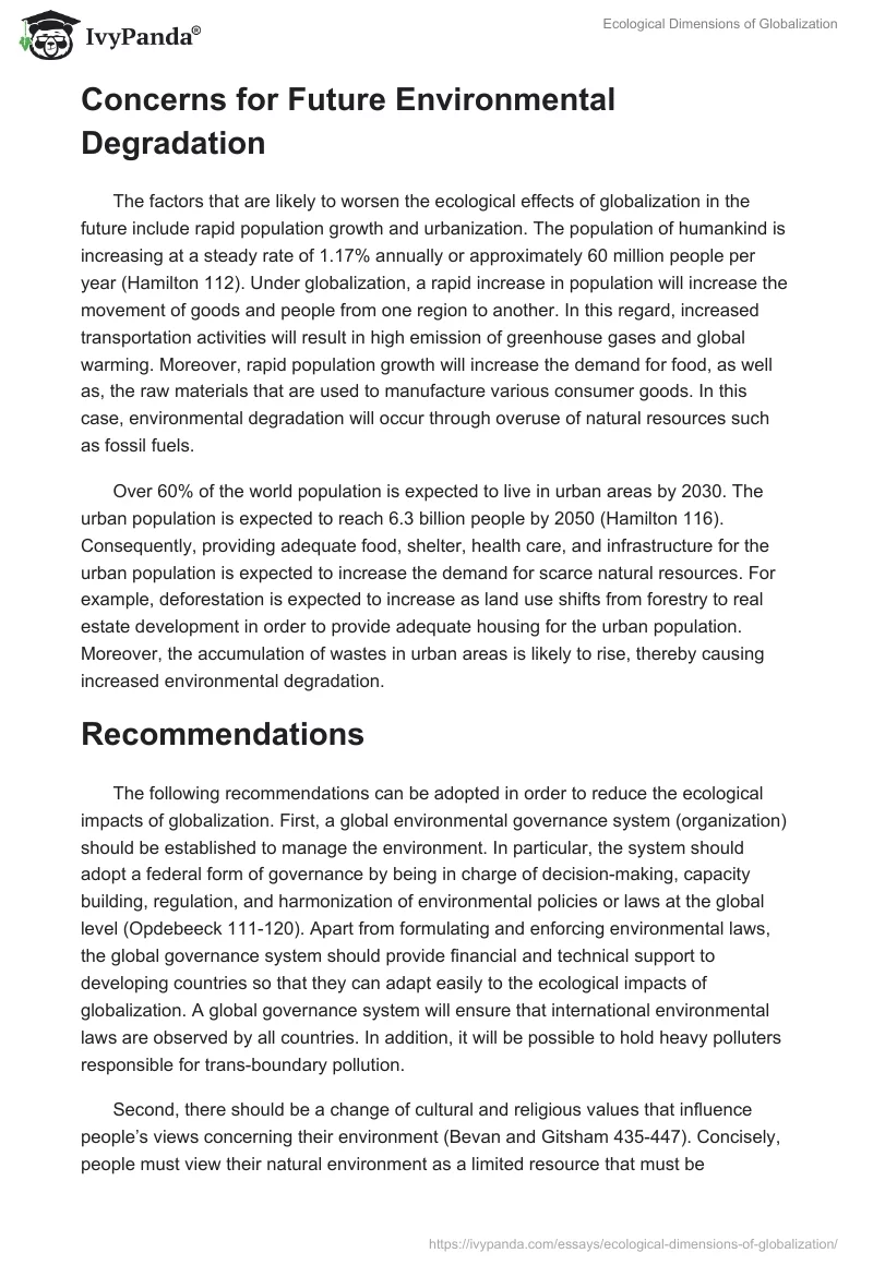Ecological Dimensions of Globalization. Page 4