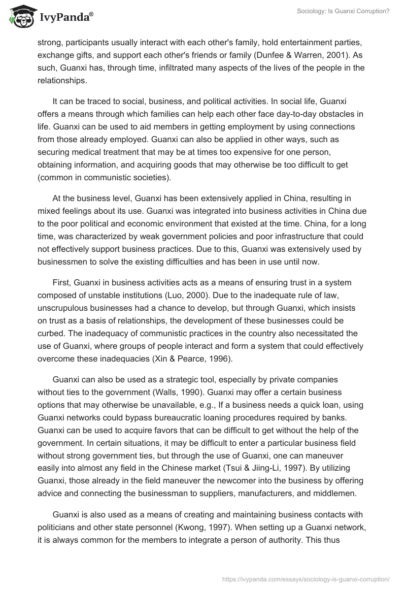 Sociology: Is Guanxi Corruption?. Page 2