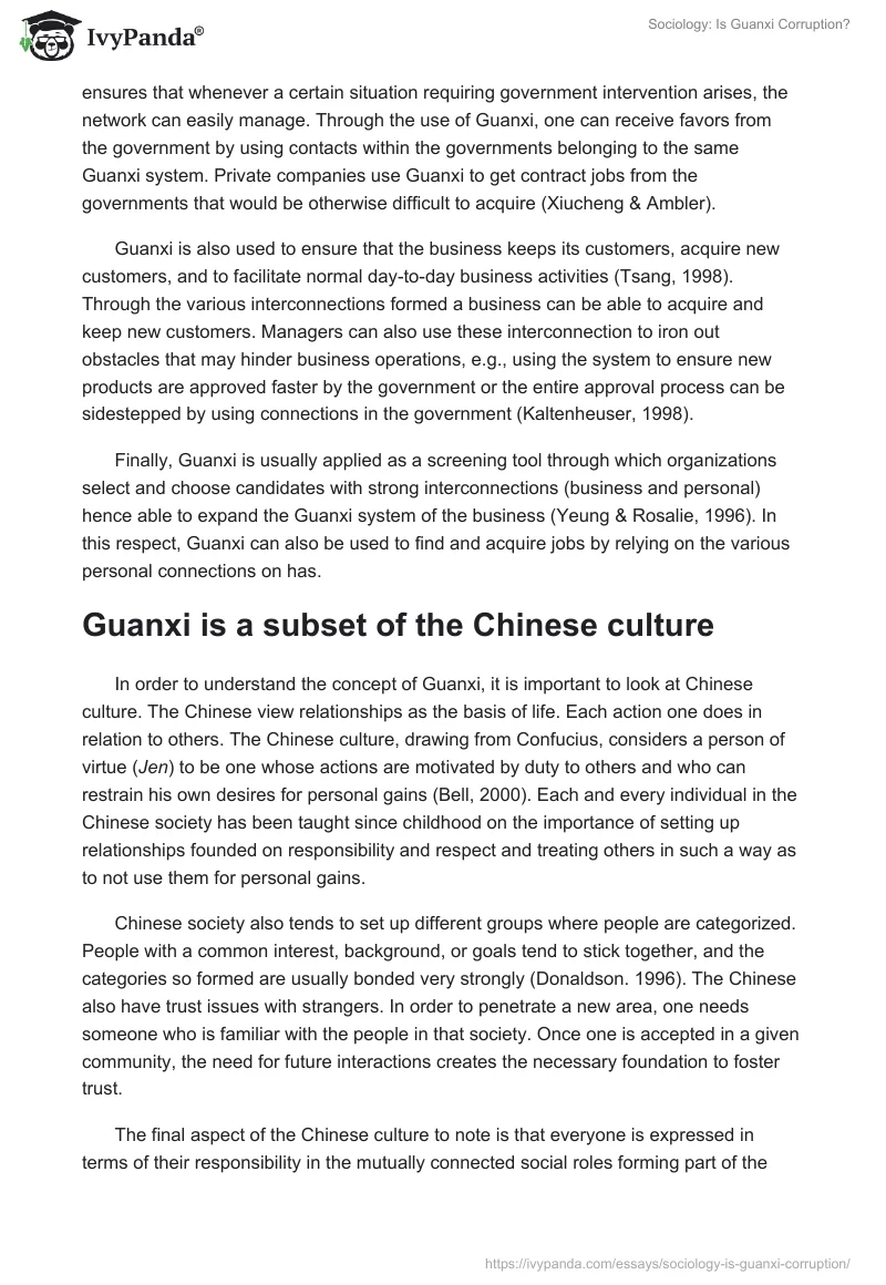 Sociology: Is Guanxi Corruption?. Page 3