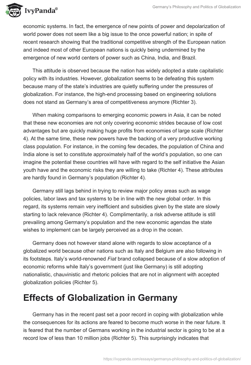 Germany’s Philosophy and Politics of Globalization. Page 3