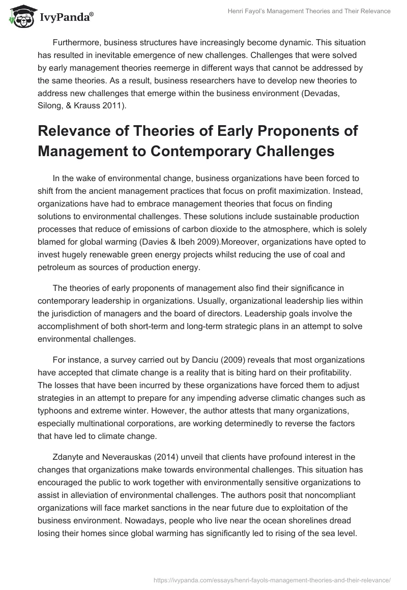 Henri Fayol’s Management Theories and Their Relevance. Page 3