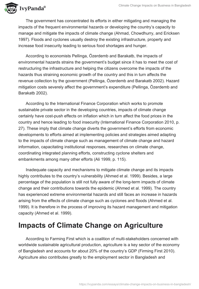 Climate Change Impacts on Business in Bangladesh. Page 3