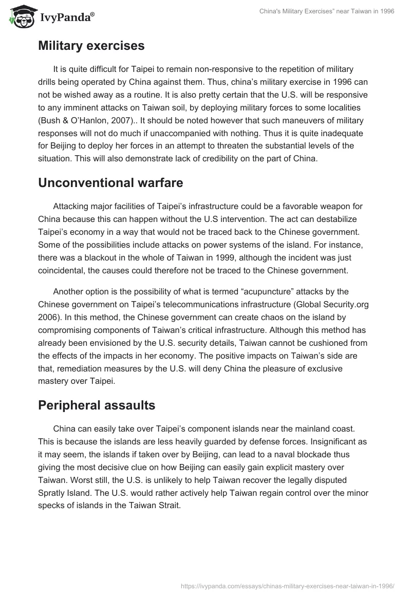 China's "Military Exercises” Near Taiwan in 1996. Page 4