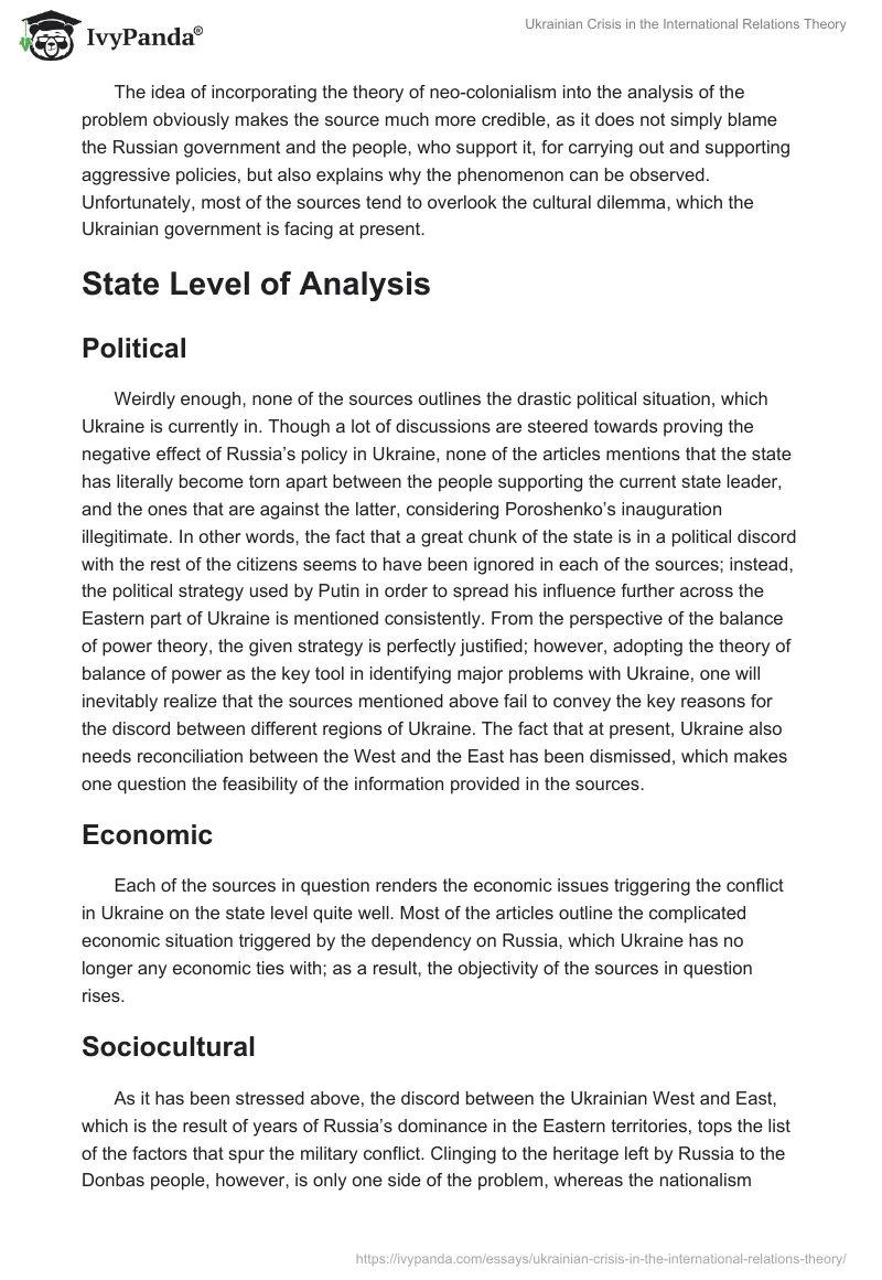 Ukrainian Crisis in the International Relations Theory. Page 4