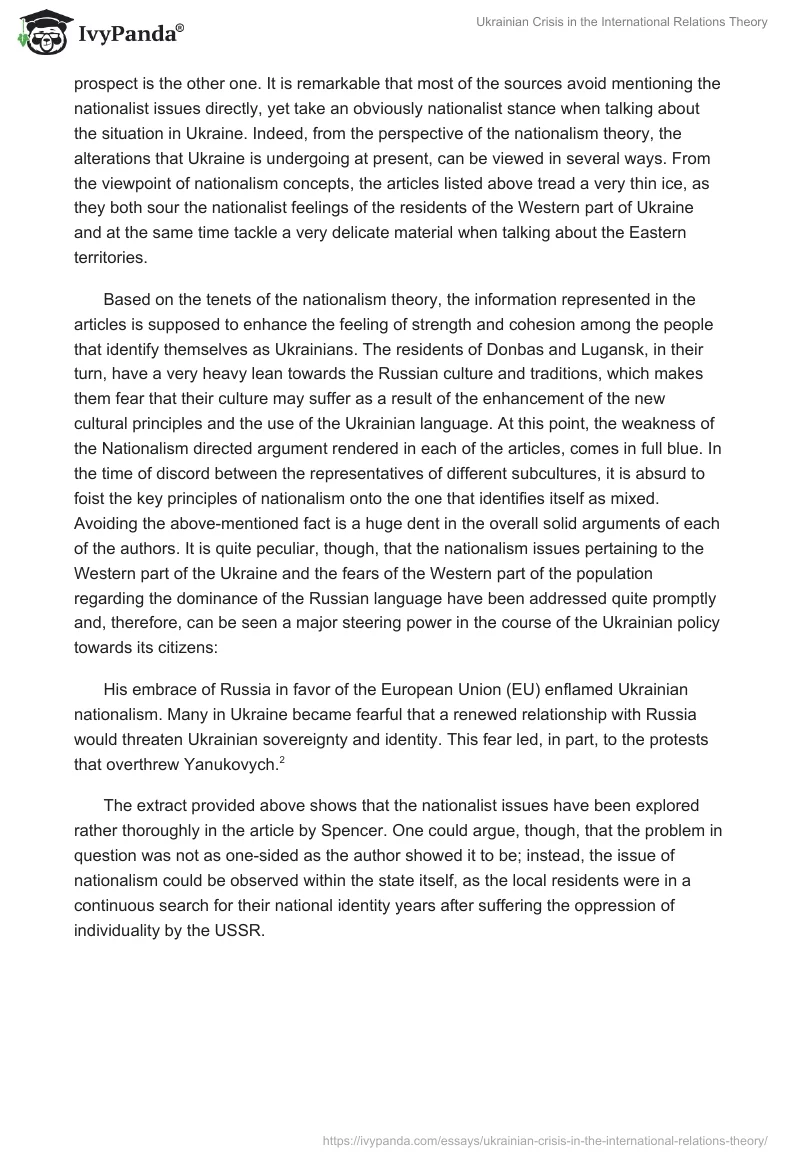 Ukrainian Crisis in the International Relations Theory. Page 5