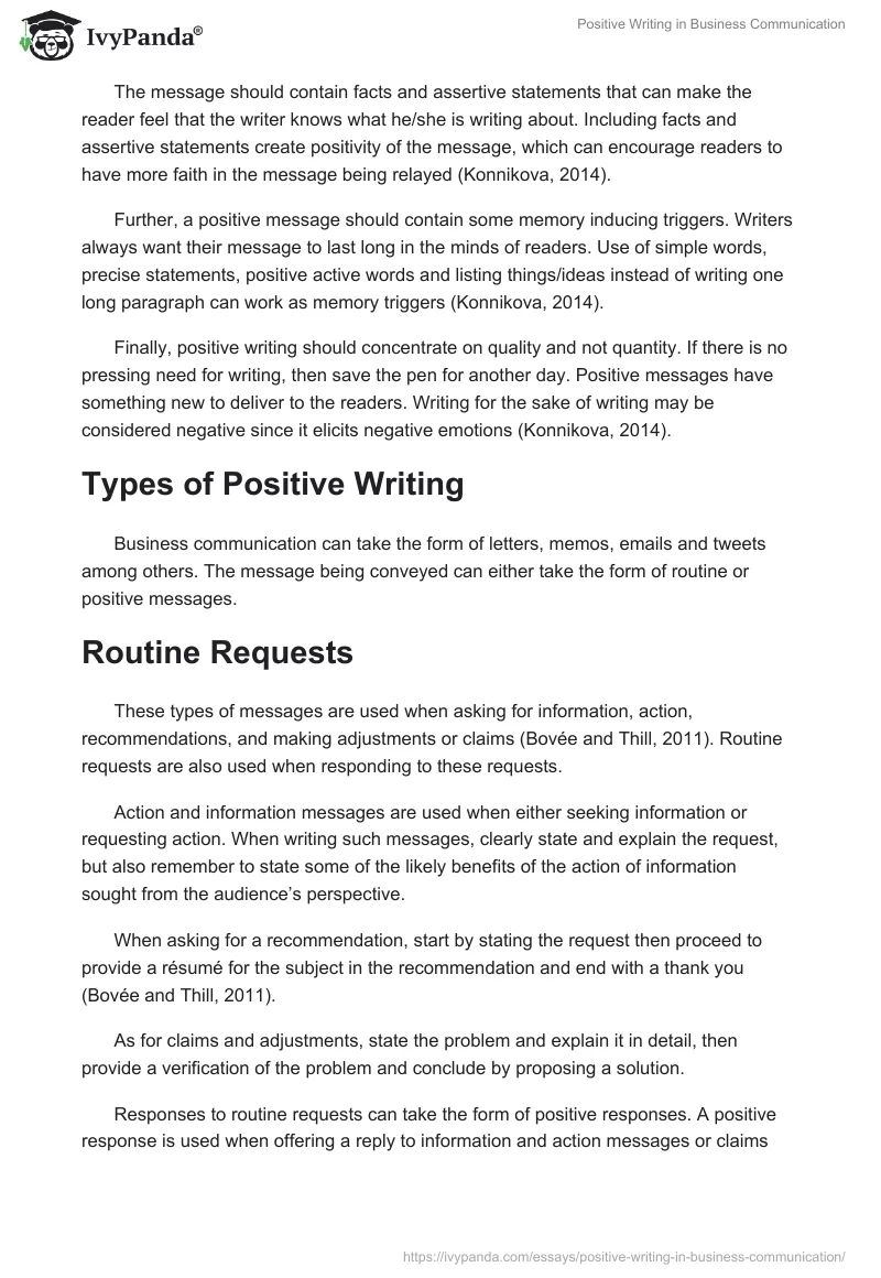 Positive Writing in Business Communication. Page 4