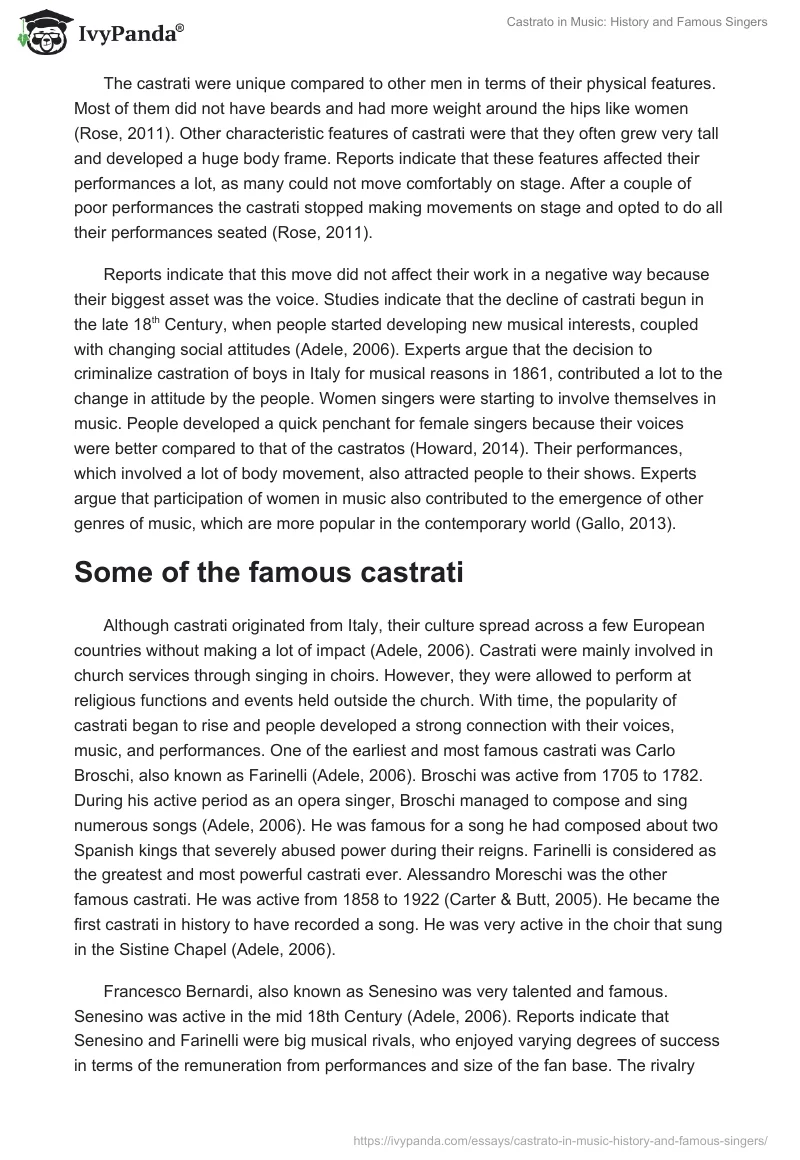 Castrato in Music: History and Famous Singers. Page 3