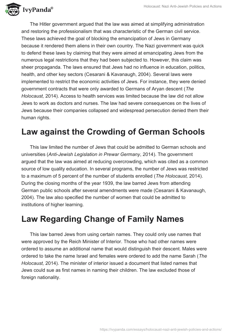 Holocaust: Nazi Anti-Jewish Policies and Actions. Page 3