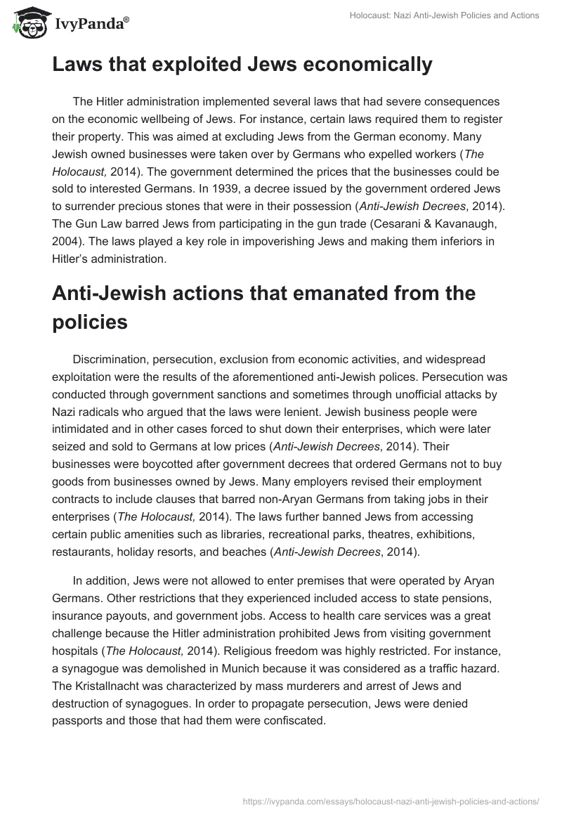 Holocaust: Nazi Anti-Jewish Policies and Actions. Page 4