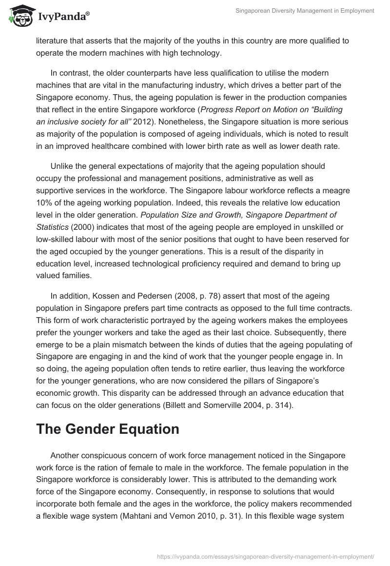 Singaporean Diversity Management in Employment. Page 4