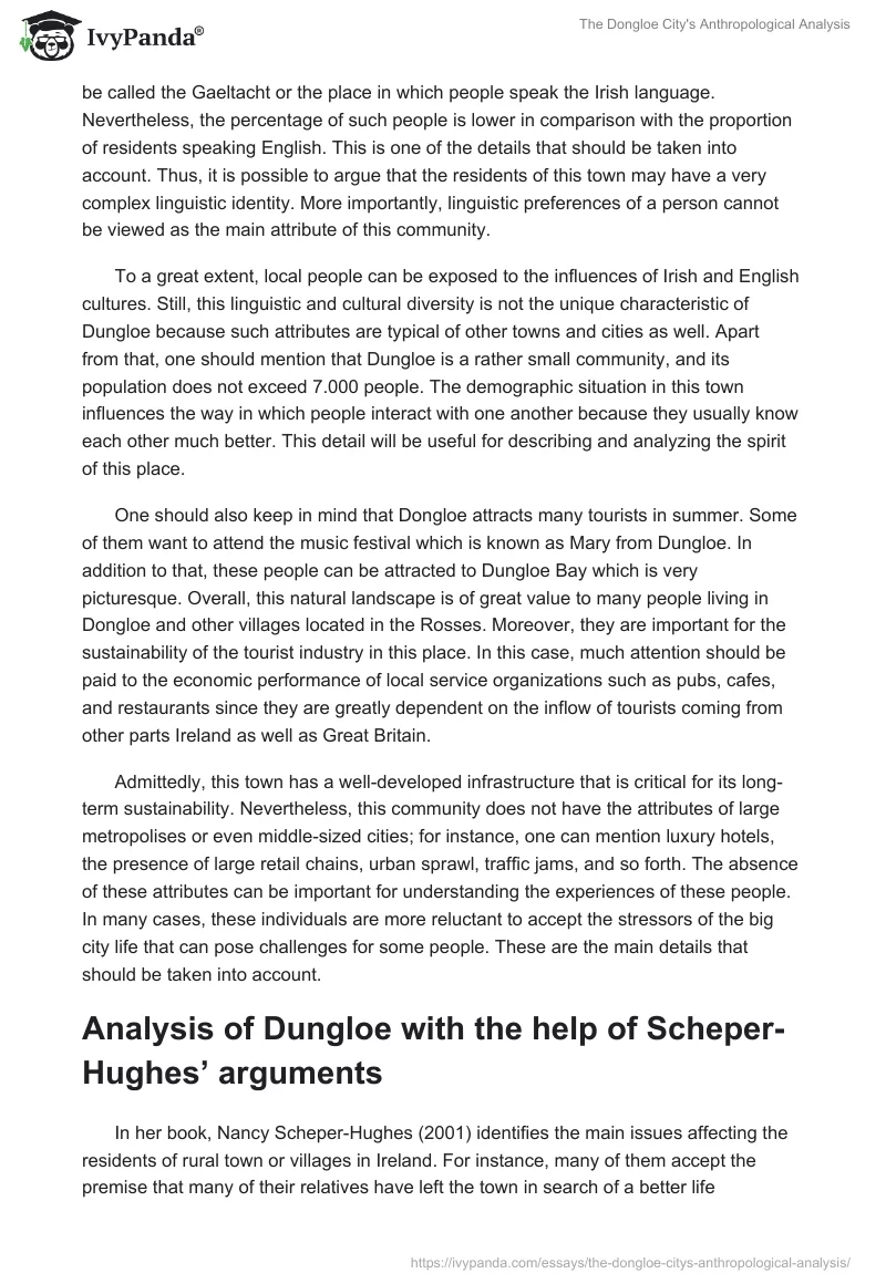 The Dongloe City's Anthropological Analysis. Page 2