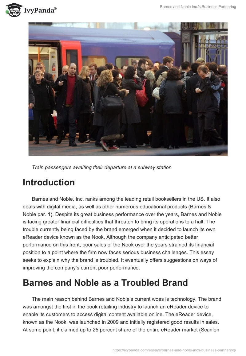 Barnes and Noble Inc.'s Business Partnering. Page 2
