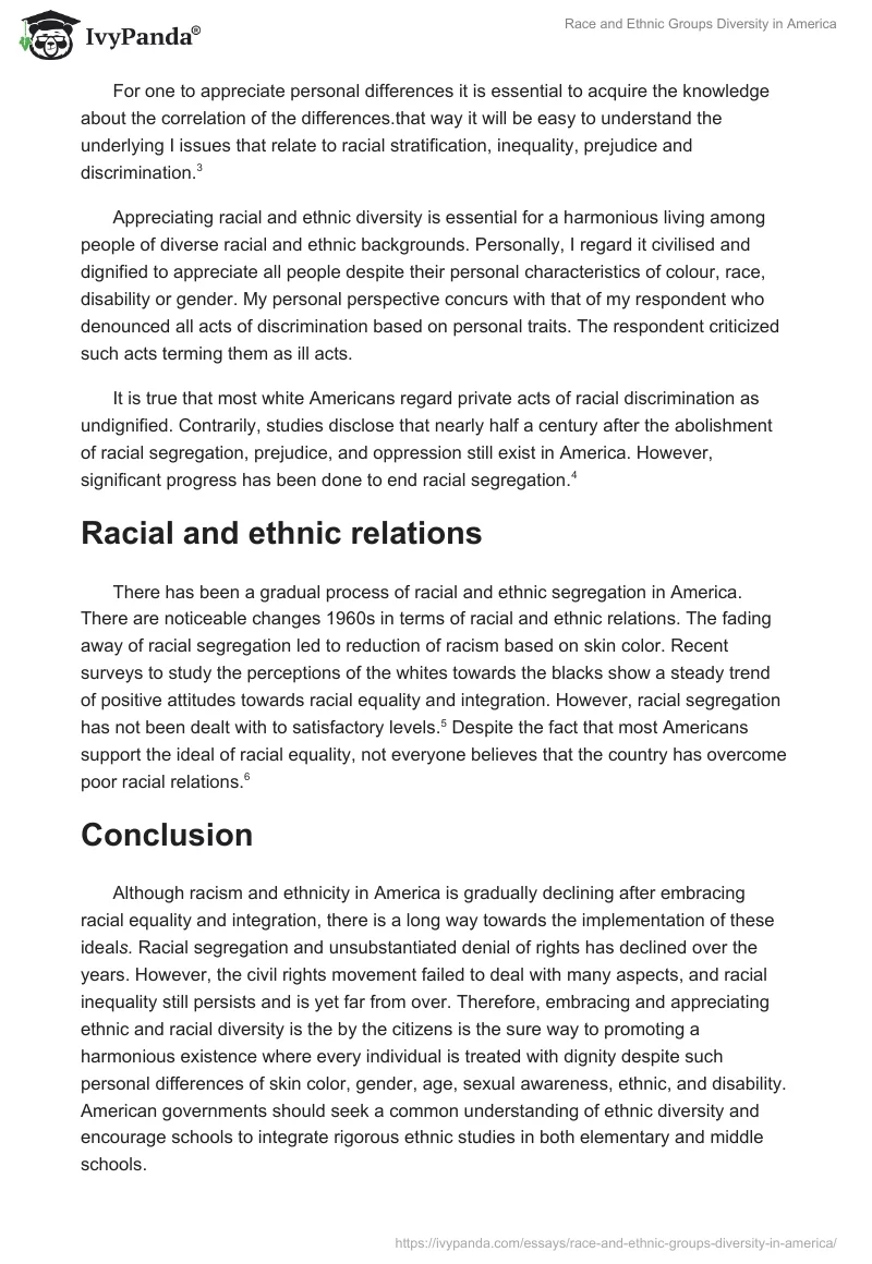 Race and Ethnic Groups Diversity in America. Page 4