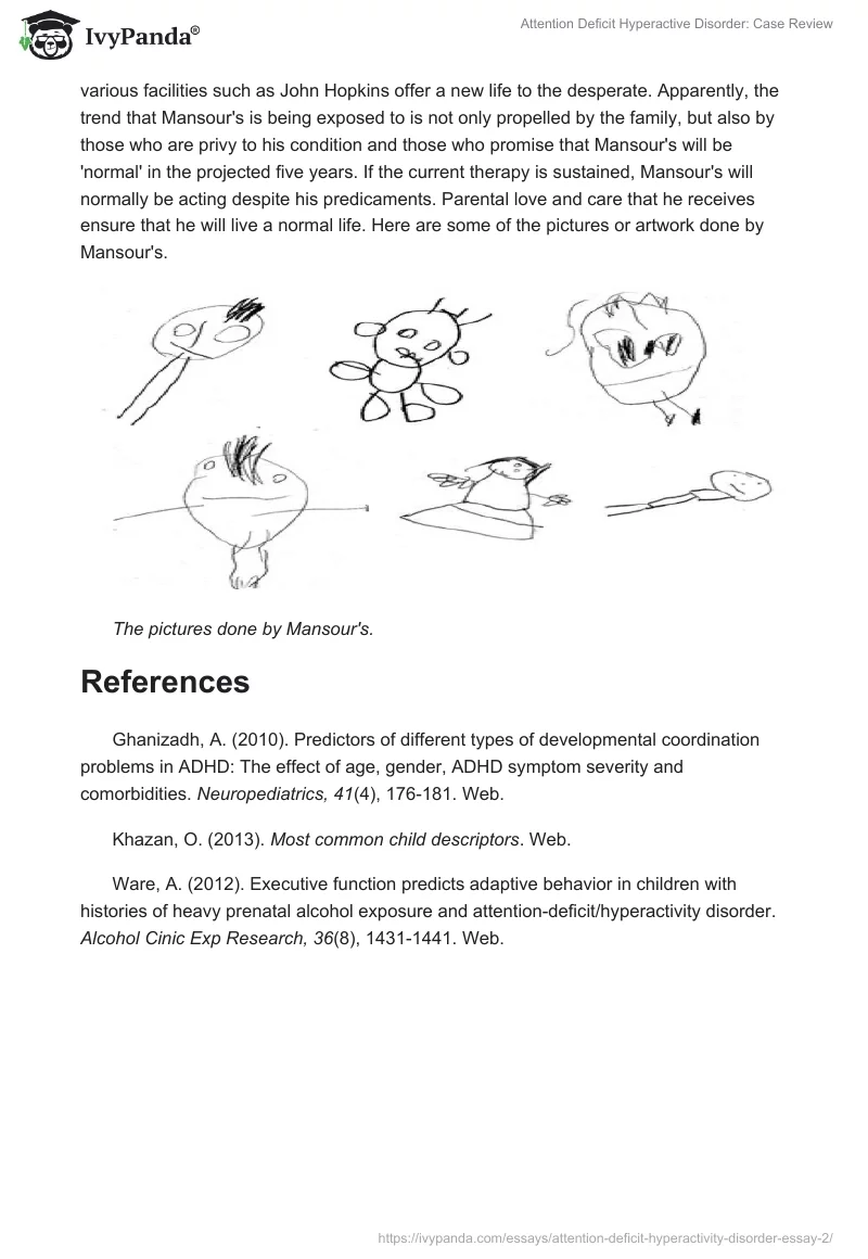 Attention Deficit Hyperactive Disorder: Case Review. Page 4