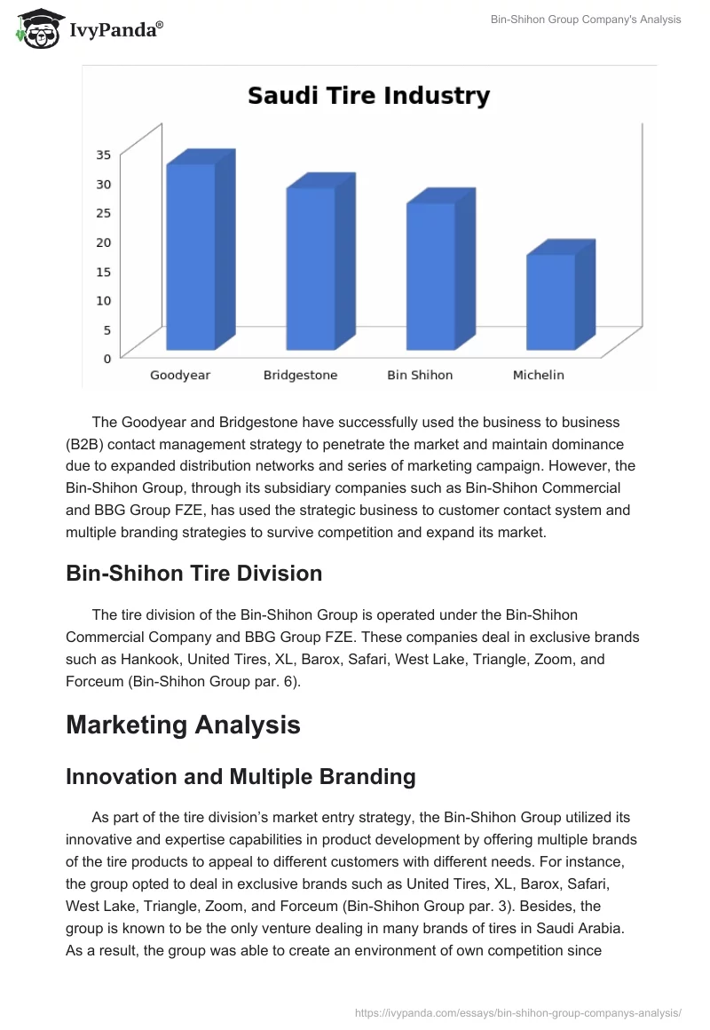Bin-Shihon Group Company's Analysis. Page 3