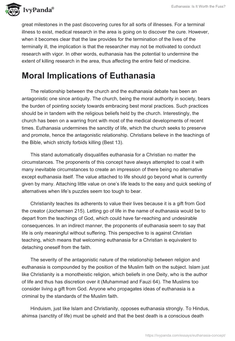 Euthanasia: Is It Worth the Fuss?. Page 4