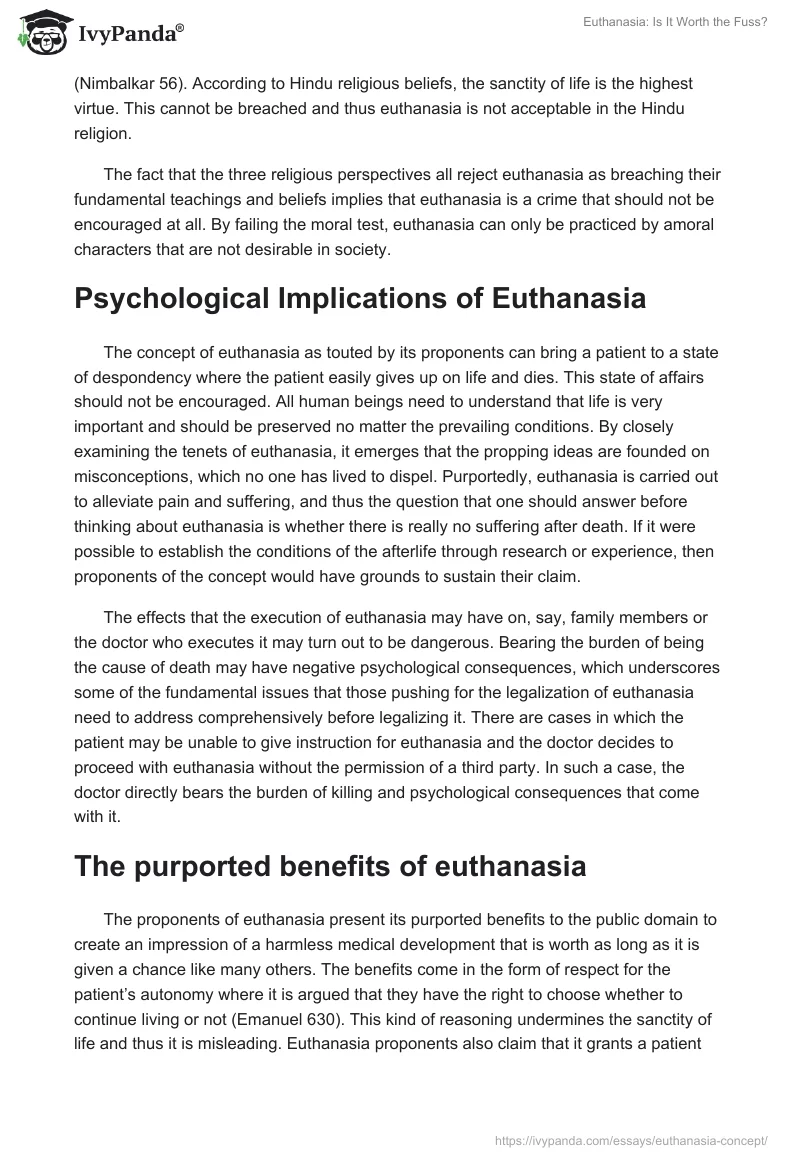 Euthanasia: Is It Worth the Fuss?. Page 5