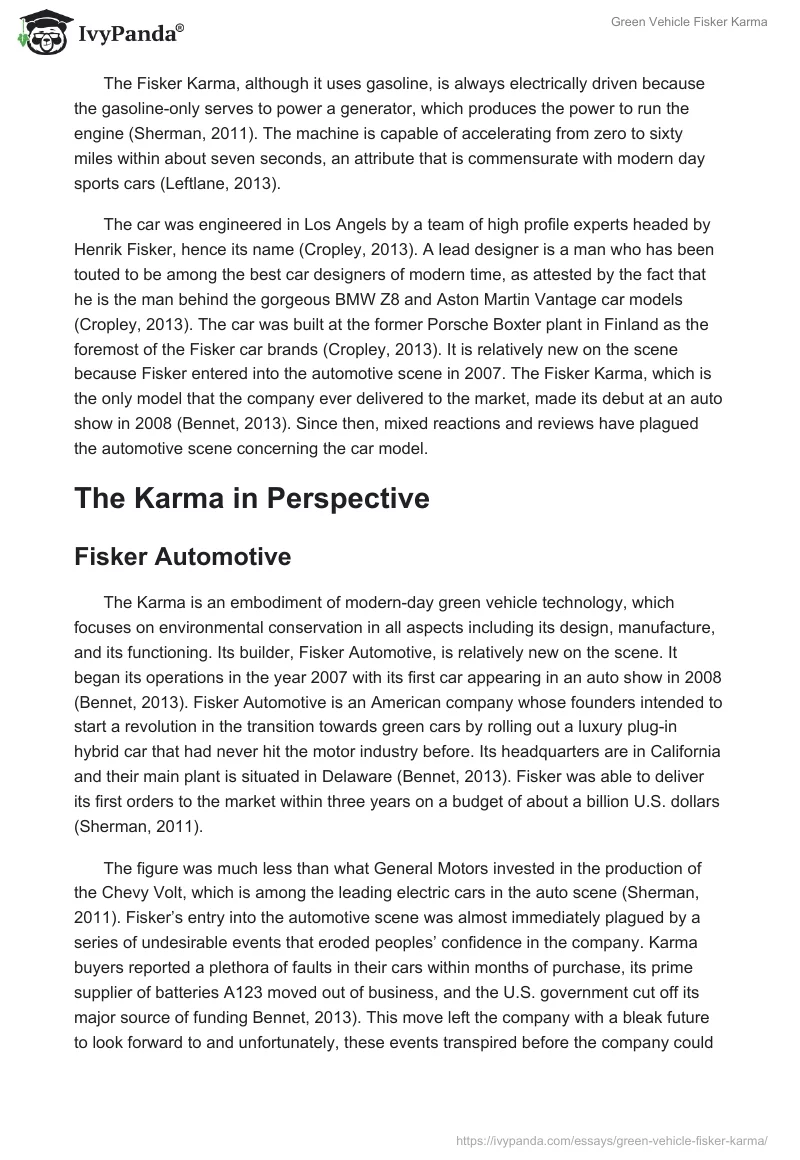 Green Vehicle Fisker Karma. Page 2