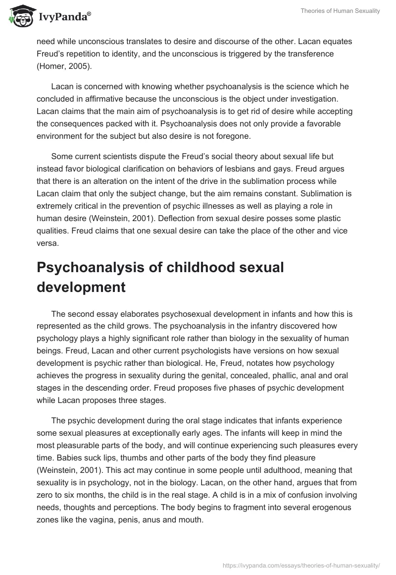 Theories of Human Sexuality. Page 2