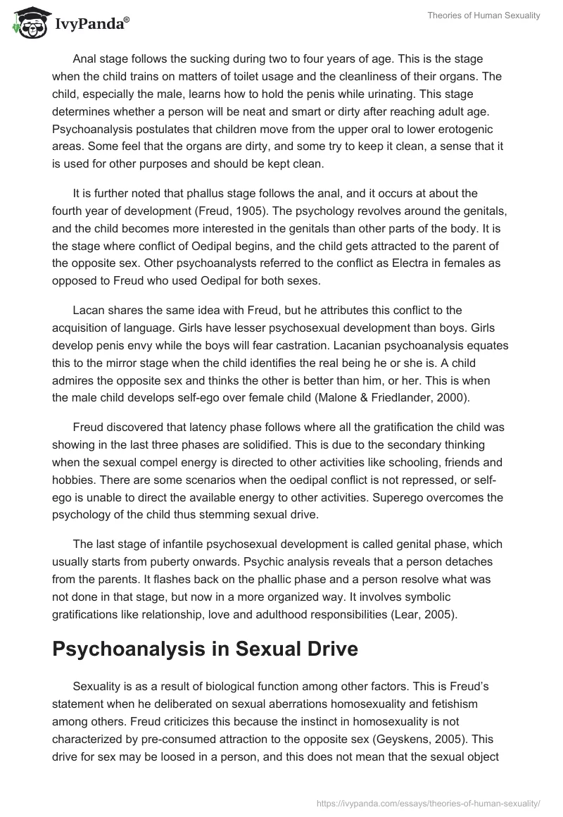 Theories of Human Sexuality. Page 3